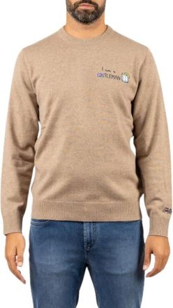 Saint Barth Heron Light Ronde Hals Gebreid - Heren - Ronde hals truien - Beige - S - Truien & Vesten