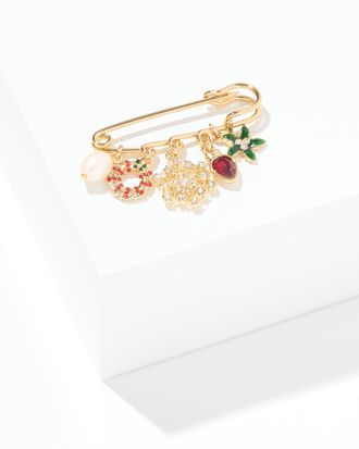 Talbots Festive Charms Pin - Gold - 001 Talbots