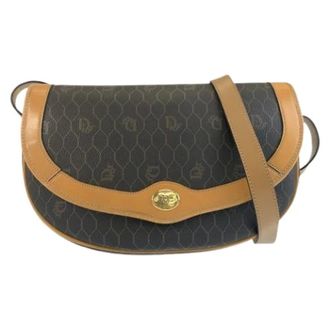 Dior Pre-owned Vintage Canvas Pochette - Dames - Pre-owned - Bruin - Maat: ONE Size Leer