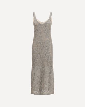 Brunello Cucinelli Dazzling Water Lillies Dress Female S