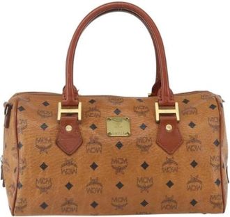 MCM Pre-owned Leren Handtas - Dames - Vintage Handtas - Bruin - ONE Size - Leer - Vintage