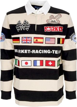 Market Grand Prix Lange Mouw Polo Shirt - Heren - Polos - Veelkleurig - XL - Katoen - Tops