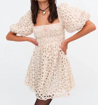 For Love & Lemons Brooke Mini Dress In White