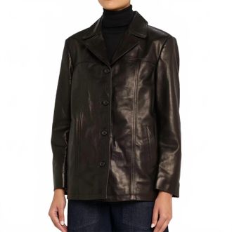Nili Lotan Womens Brett Leather Jacket In Black
