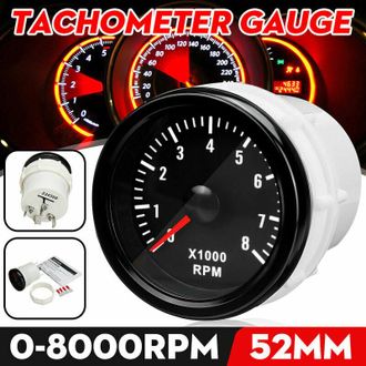 OEM Tac&oacute;metro De 2 Pulgadas (52 Mm) Con Indicador De Velocidad De 0 A 8000 Rpm Para Motores De Gasolina
