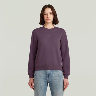 G-Star Womens G-Star RAW Center Chest Logo Crew Sweater - Purple Cotton - Size Small