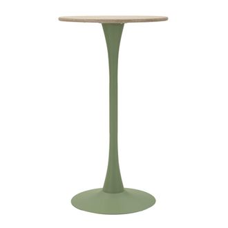 Mauro Ferretti Mesa de bar de madera y metal en color verde y crema (&oslash; 60 x 106 cm)