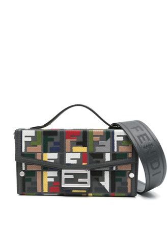 Fendi Baguette Soft Trunk tote bag - men - Fabric/Calf Leather - OS - Grey