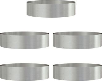 vidaXL Garden 5 pcs Silver 80 x 80 x 20 cm Stainless steel vidaXL