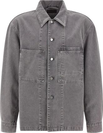 Christophe Lemaire Workwear Overshirt - Heren - Jassen - Grijs - Maat: S Katoen