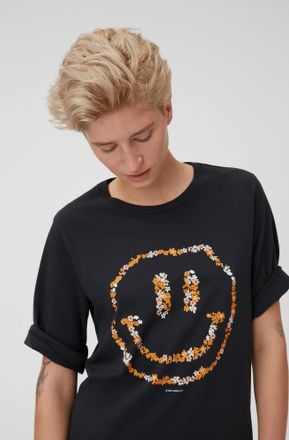 Ganni Mixed Smiley Tee - Size S Cotton