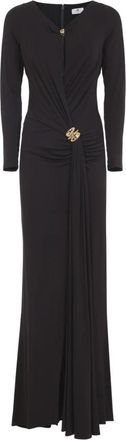 Elisabetta Franchi Avondjurk - Dames - Avondkleed - Zwart - M - Polyester - Kleedjes