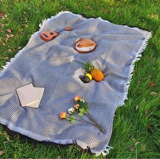 OEM Manta De Picnic - Manta Para Interior/exterior - Bolsa De Almacenamiento Plegable Y Port&aacute;til - Alfombra Grande De Color Blanco Roto, Ideal Para La Pla