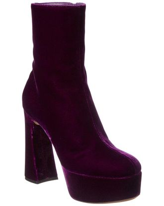 Gianvito Rossi Holly 70 Velvet Platform Bootie