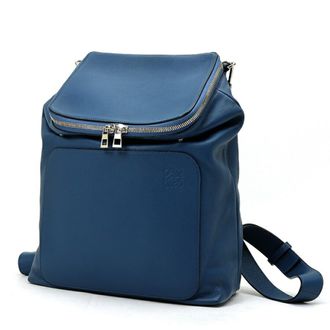 Loewe Blue Leather Backpack (Pre-Owned)