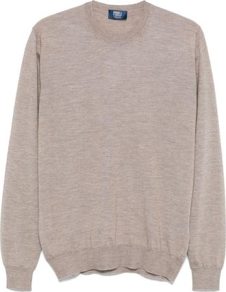 Fedeli fine-knit sweater - Neutrals