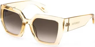 Just Cavalli Brown Gradient Square Ladies Sunglasses SJC149 0C61 53