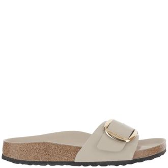 Birkenstock Sliders, unisex, Beige, Size: 5 US Madrid Big Shine Sandals