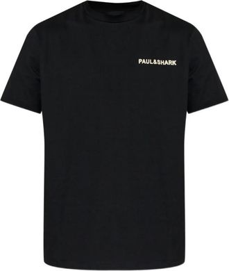 Paul & Shark Black Crewneck Logo T-Shirt