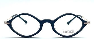 Matsuda Navy Rose Gold Diamanten Bril - Dames - Brillen - Blauw - ONE Size - Accessoires