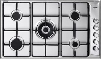 DeLonghi Placa De Gas De Acero Inoxidable De 90 Cm Y 5 Fuegos Delonghi Dli 59 Dd