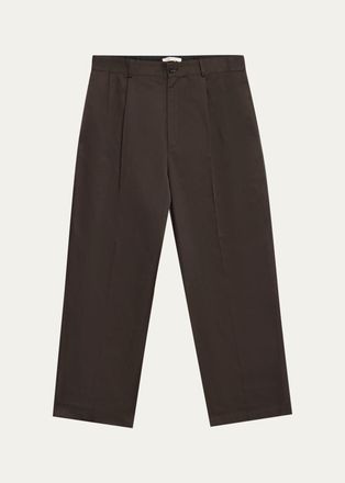The Row Mens Front-Crease Straight Leg Pants
