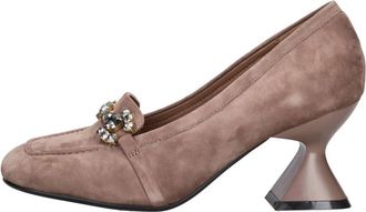 Emanuelle Vee Met hak Bruin - Dames - Pumps - Bruin - 38 EU - Su&egrave;de - Schoenen