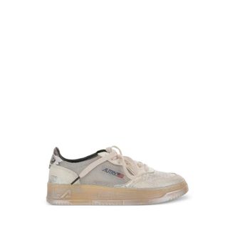 Autry Lage Leren Sneakers met Glitter - Heren - Sneakers - Veelkleurig - 38 EU - Leer - Schoenen