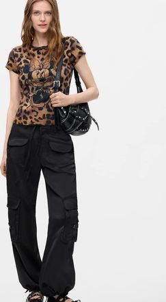 Desigual T-shirt stampata Mickey marrone