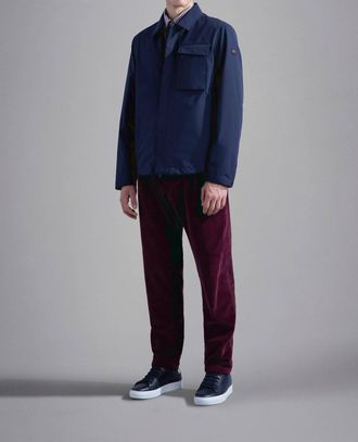 Paul & Shark Save The Sea Re 4X4 Stretch Typhoon Shacket In Navy