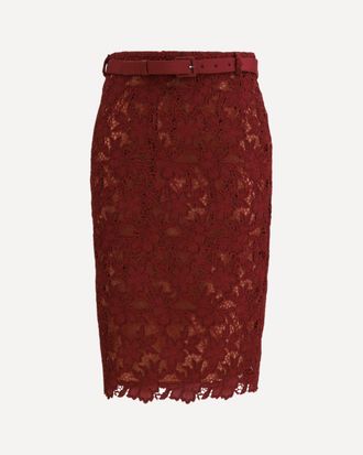Self Portrait Guipure lace midi Skirt Female 8