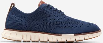 Cole Haan Mens Zer&oslash;grand Remastered Stitchlite Wingtip Oxford Shoes - Blue Size 10.5