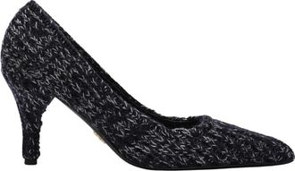 Prada Decollete Alto - Dames - Pumps - Blauw - 37 1/2 EU - Schoenen