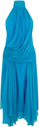 Alberta Ferretti Midi Jurk - Dames - Casual kleedjes - Blauw - L - Kleedjes
