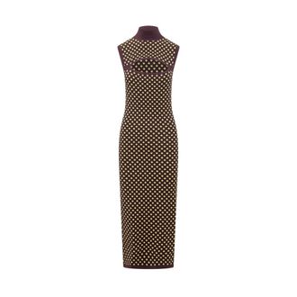 P.A.R.O.S.H. Sleeveless Cut-Out Turtleneck Dress - female - P.A.R.O.S.H. - Knitted Dresses - Multicolor - L - Dresses