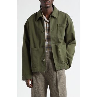 J.W.Anderson Anchor Patch Pocket Chore Jacket in Washed Green at Nordstrom, Size X-Large