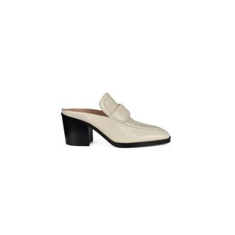 Bottega Veneta Croc Heeled Mules - Dames - Muiltjes - Beige - 40 EU - Leer - Schoenen