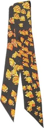 Herm&egrave;s Pre-owned Scarves, female, Black, Size: ONE SIZE Pre-owned Silk Scarf