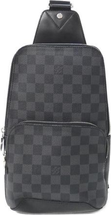 Louis Vuitton Dark Gray Graphite Coated Canvas Shoulder Bag (Pre-Owned)