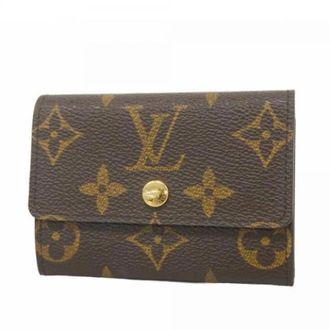 Louis Vuitton Vintage, unisex, Bruin, ONE Size, Pre-owned Stoffen Portemonnee
