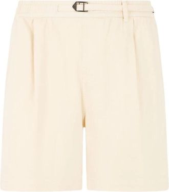 Roberto Cavalli Katoenen shorts met riem - Heren - Korte Broeken - Wit - M - Katoen - Korte Broeken