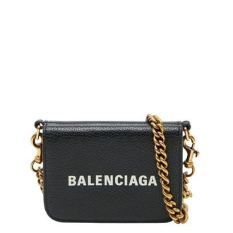Balenciaga Black Leather Chain/Shoulder Wallet (Pre-Owned)