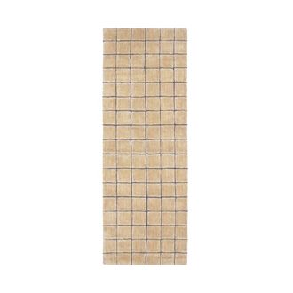 Lorena Canals Alfombra de pasillo de lana lavable mosaico &aacute;mbar - 80 x 230 cm