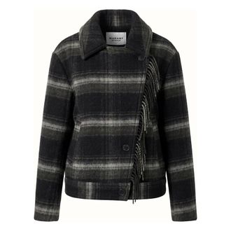 Isabel Marant Galeane wollen jas - Dames - Jassen - Grijs - Maat: S Wol