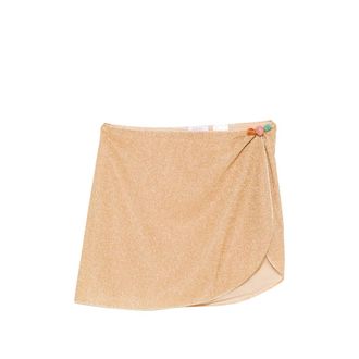 Os&eacute;ree Bead-embellished Wrap Skirt