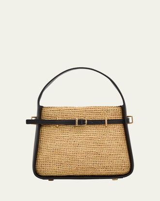 SIMKHAI Cleo Mini Raffia Bucket Bag