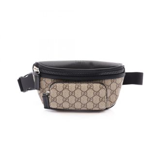 Gucci Beige Black Gg Supreme Leather Fanny Pack (Pre-Owned)