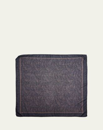 Massimo Alba Mens Cashmere-Silk Paisley Handkerchief