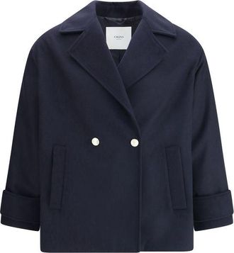 Cruna Midi Coat with button Womens closure