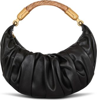 Balmain Middelgrote Ebene tas van kalfsleer - Dames - Handtassen - Zwart - ONE Size - Leer - Tassen